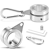 BONWIN Flag Pole Rings, 1" Spinning Flagpole Ring Clips, 2 Pcs Aluminum Alloy &amp; Steel 360° Rotati...