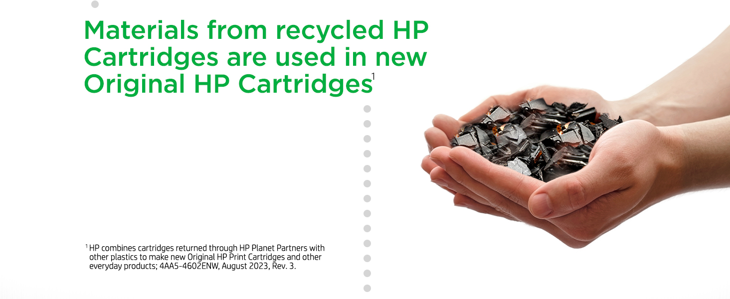 original hp toner print vibrant color recycled cartridges high air quality secure printing