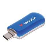 Verbatim 64GB Type C USB 3.2 Gen 1 Flash Drive USB-C Thumb Drive – Blue