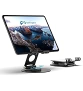 Swivel Tablet Stand, Aluminum Portable 360°Rotating Adjustable Tablet Holder for All 4-12.9’’ iPa...