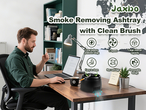 smoke removing ashtray