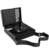 Victrola Revolution GO 3-Speed Bluetooth Portable Record Player with Built-in Speakers | Black VS...