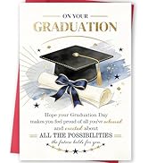 FANCYLUCKY Inspirational Graduation Gift for High School College Grad, Graduation Card for Him He...