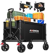 Collapsible Wagon Cart for Outdoor Use, Heavy Duty, Large Capacity