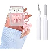 inewateri Compatible for AirPods Case with Cleaner Kit Cute 3D Colour Bow Design Shockproof Soft ...