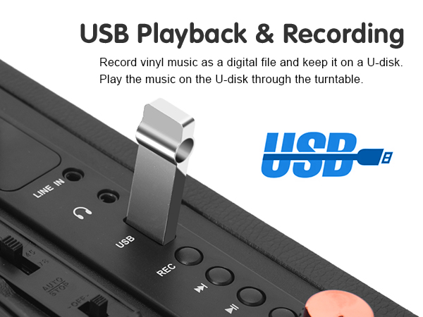 record player with speakers