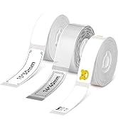 NIIMBOT D11 Label Maker Tape D110 Labels 3Rolls (0.59" X 1.97" White/ 0.55" X 1.58" Clear/ 0.47" ...