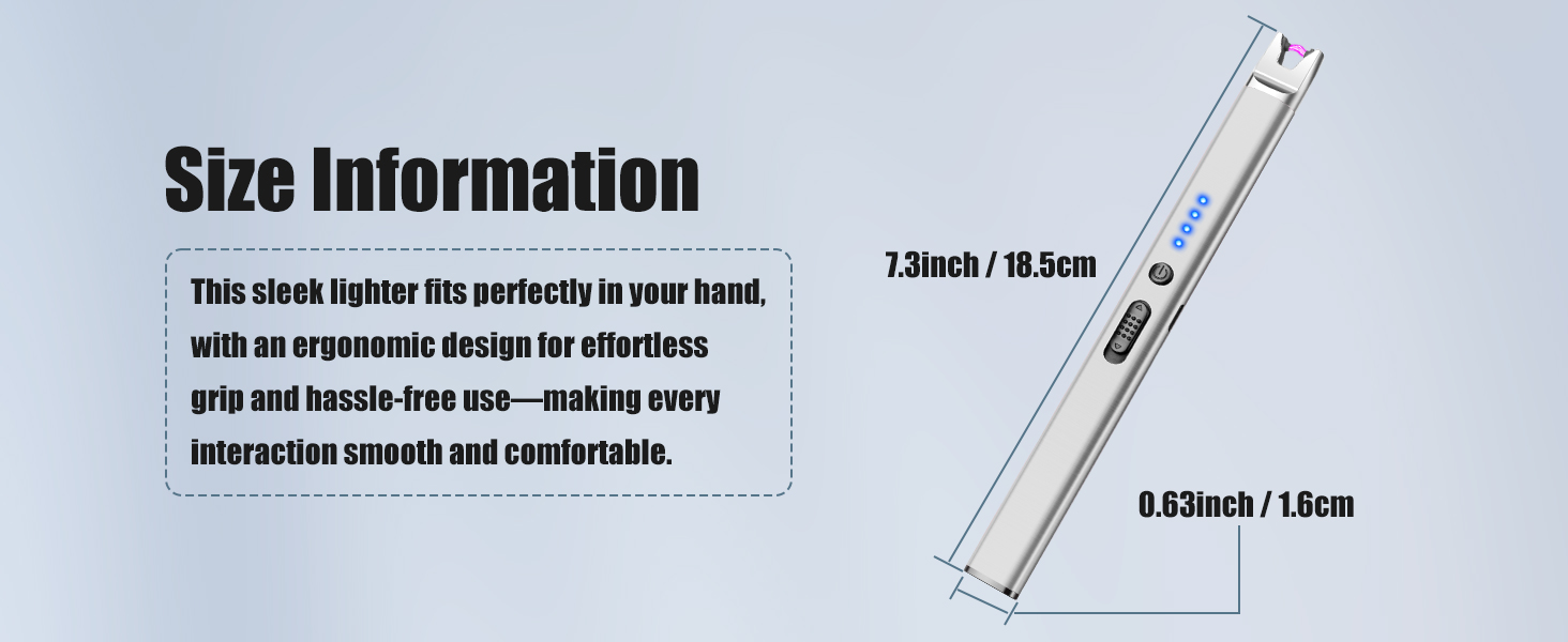 Silver Electric long lighters for candle