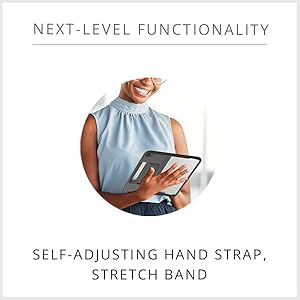self-adjusting hand strap, stretch band