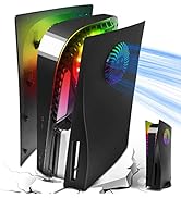 SIKEMAY PS5 Console Face Plates and RGB LED Light Strip, Playstation 5 Accessories with Fan Vents...