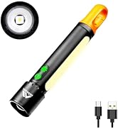 Flashlights High Lumens, Rechargeable Flashlights with COB Sidelight, 2000 Lumen Super Bright Led...