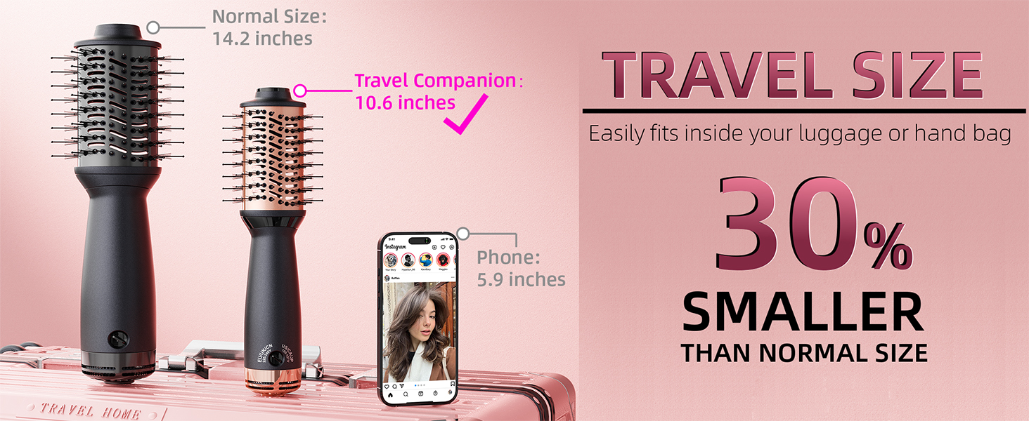 travel szie,easily fits inside your luggage, 30% smaller than normal size, travel szie