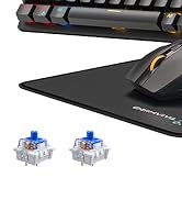 Wireless Gaming Keyboard and Mouse Combo, 98 Keys RGB Backlit Blue Switch Mechanical Keyboard, Er...