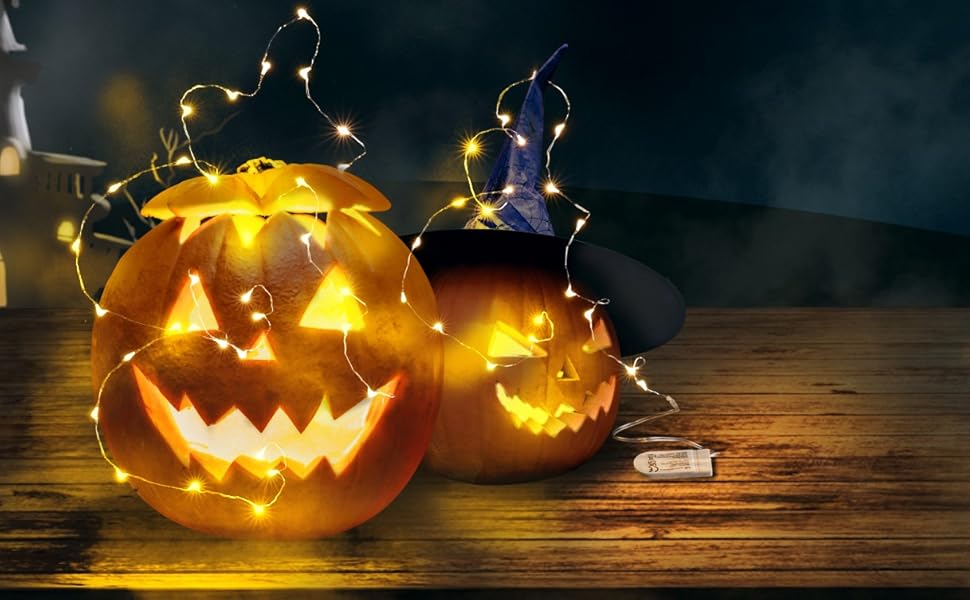fairy lights for pumpkins