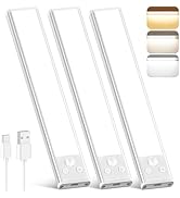 Motion Sensor Under Cabinet Lights, 2500mAh 12inch Battery Operated Wireless Under Counter Lights...