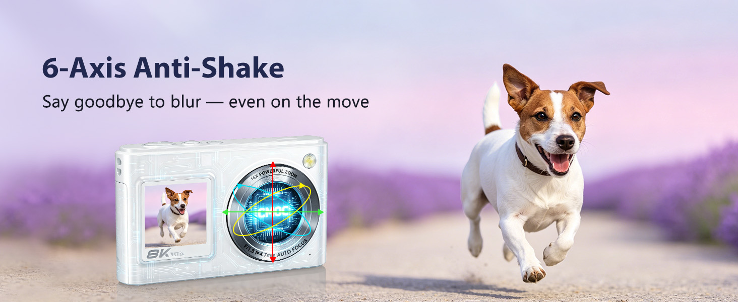 digital camera with anti-shake support for beginners and travel shooting.
