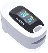 CONTEC CMS50NA Pulse Oximeter Fingertip Blood Oxygen Saturation Monitor SpO2 and PR Value Wavefor...
