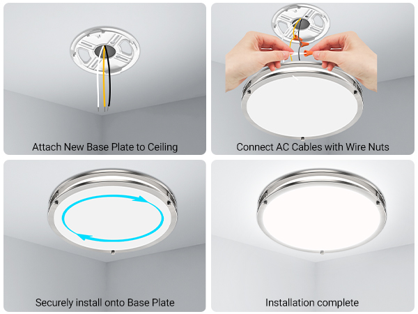 easy intall ceiling lights