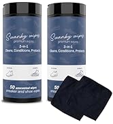 Swanky Shoe Cleaner Wipes - Leather and Sneaker Cleaner, Removes Dirt, Grime and Stains, Quick & ...