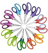 WA Portman 5 Inch Pointed Kids Scissors 12 Pack - Small Scissors for School Kids - Kids Safety Sc...