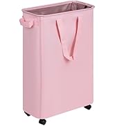 efluky Laundry Basket, Slim Laundry Basket with Wheels, Rolling Laundry Basket for Clothes, Small...