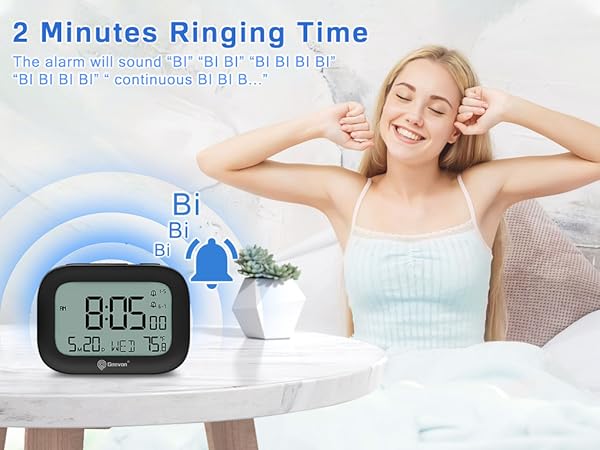 travel alarm clock battery powered