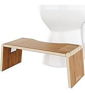 Squatty Potty Oslo Teak Folding Toilet Stool – Compact, Stylish, and Space-Saving Design for Bett...