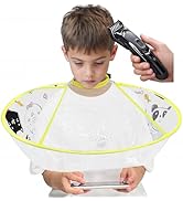 XiangLongRui kids hair cutting cape,Adjustment kids haircut cape,yellowTransparent Cartoon Prints...