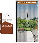 Yotache Magnetic Screen Door Fits 32x80 Inch Doors - Reinforced Mesh with Full Strip Magnets, Ove...