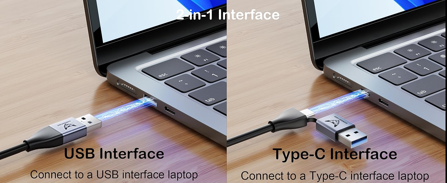 2 in 1 usb interface