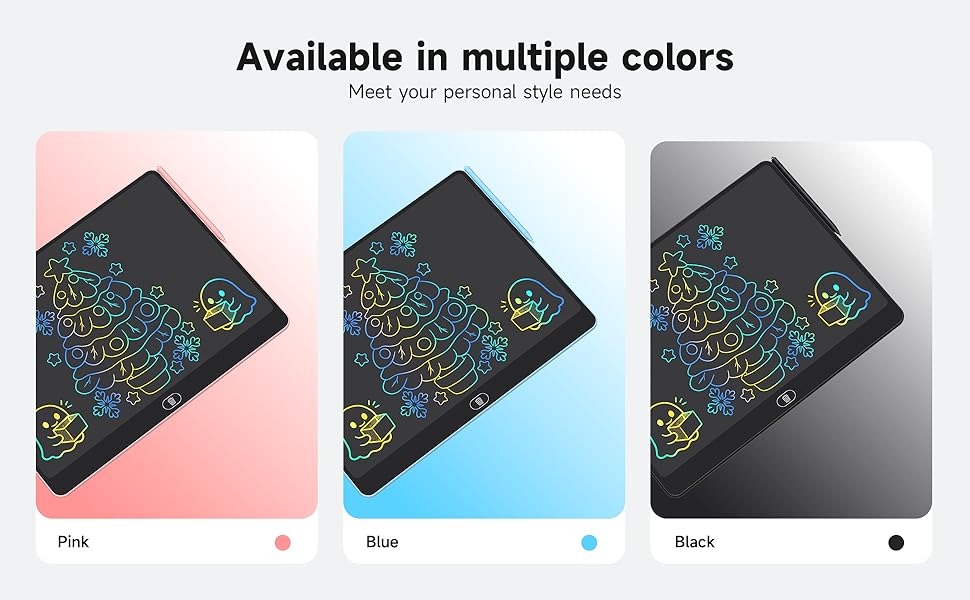 lcd writing tablet with multi colors