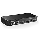 MokerLink 11 Port Gigabit SFP Managed Switch, 9 Gigabit SFP, 2 Gigabit Ethernet, Cli/Web Managed ...