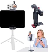 XIXAN Dual Clamp Tablet &amp; Phone Holder Tripod Mount Adapter Set | Wide Adjustable Clip for Live S...