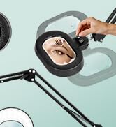 KMDES 12X &amp; 30X 3 Setion Long Arm Magnifying Glass with Light and Stand, Workbench Magnifying Lam...