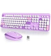 iTastatur Typewriter Wireless Keyboard and Mouse Combo,2.4G Office 104 Keys Full-Sized Retro Punk...