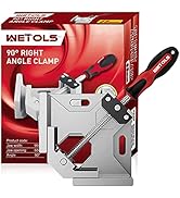 WETOLS Corner Clamp 1pcs 90 Degree Right Angle Clamp with Adjustable Aluminum Alloy Swing Jaw, Si...