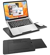 AboveTEK Adjustable Laptop Lap Desk, 3 Ergonomic Angles, PU Leather Non-Slip Surface, Heat Shield...