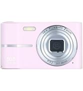 4k Pink Digital Camera Mini Camera for Photography, Vlogging Camera with 4400Megapixels, Anti-Sha...