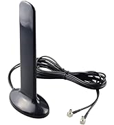 Dual TS9 Antenna 12dBi 4G/LTE/5G Magnetic Base 700-5900MHz Omni Antenna with Cable(2M/6.56FT) for...