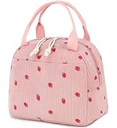 Bluboon Lunch Bag for Women Men Cute Corduroy Lunch Tote Bags Reusable Insulated Lunch Box Large ...