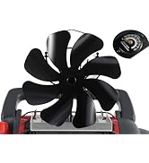 Stove Fan for Little/Big Buddy Propane Heater, 8 Blades Wood Stove Fan Heat Powered/ Activated Fi...