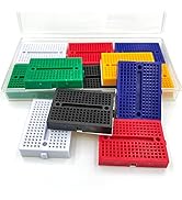 12Pcs Small Solderable Breadboard 170 Tie-Points Mini Breadboard Kit Mini PCB Prototype Solderles...
