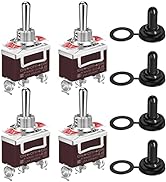 DaierTek Waterproof Momentary Toggle Switch 12V DC 20A Heavy Duty Marine SPDT Switch Rocker 3 Way...