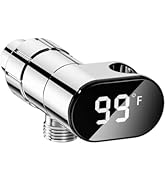 JDO Shower Head Holder for Shower Head, Mount Bracket With LED Display Shower Thermometer, IPX7 w...