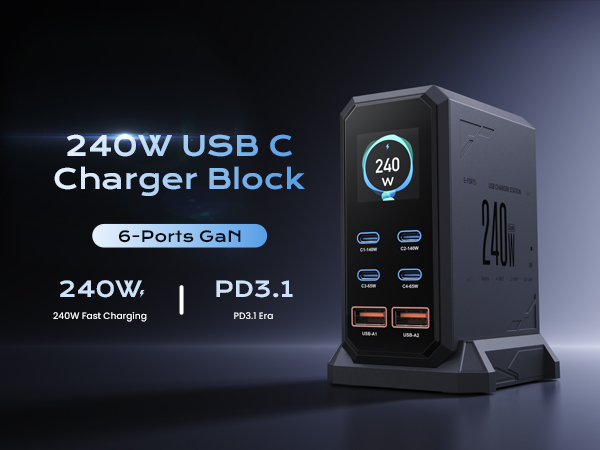 240w usb c charger block