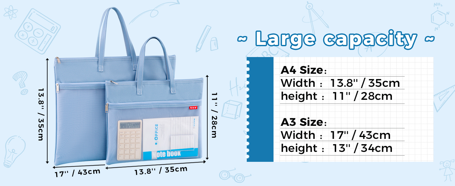 A3 A4 Size Mesh Zipper Pouch