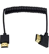 Duttek 4K Coiled HDMI Cable 1FT-4FT, Right Angled HDMI Male to Male Extender Cable for 3D and 4K ...