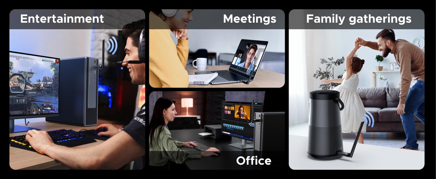 wifi adapter usb wifi 6 adapter for desktop pc ax900 ac650 wifi dongle usb2.0 wireless adapter