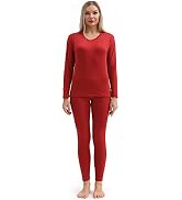 Thermal Underwear Women Ultra-Soft Long Johns Set Base Layer Skiing Winter Warm Top &amp; Bottom