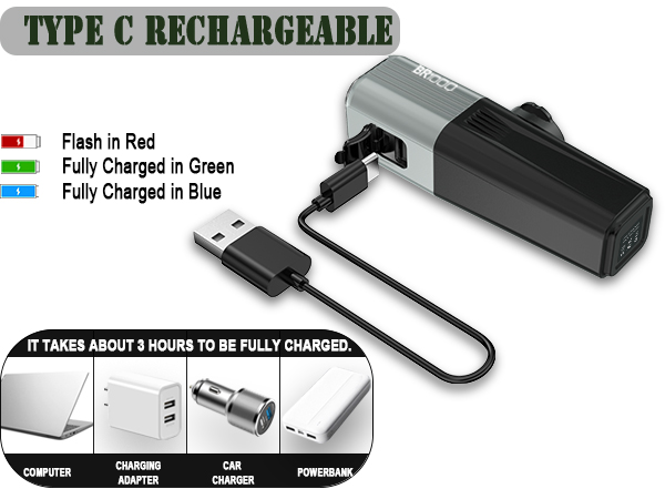 rechargeable bike light